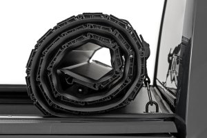 Toyota Tacoma Hard Roll Up Bed Cover - Rough Country - Sleek Flush, Low-Profile Design - Matte black - '24-'26 Toyota Tacoma Hard Roll Up Bed Cover - Rough Country - Sleek Flush, Low-Profile Design - Matte black - '24-'26